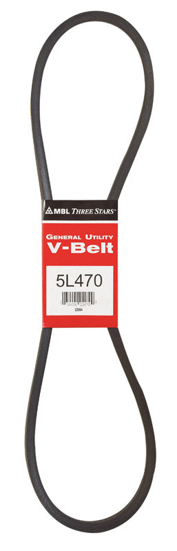 MITSUBOSHI - Mitsuboshi FHP 5L470 Standard General Utility V-Belt 0.63 in. W X 47 in. L For Fractional Horsepower