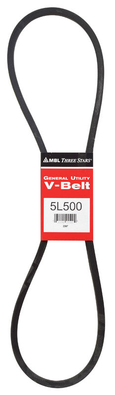 MITSUBOSHI - Mitsuboshi FHP 5L500 Standard General Utility V-Belt 0.63 in. W X 50 in. L For Fractional Horsepower