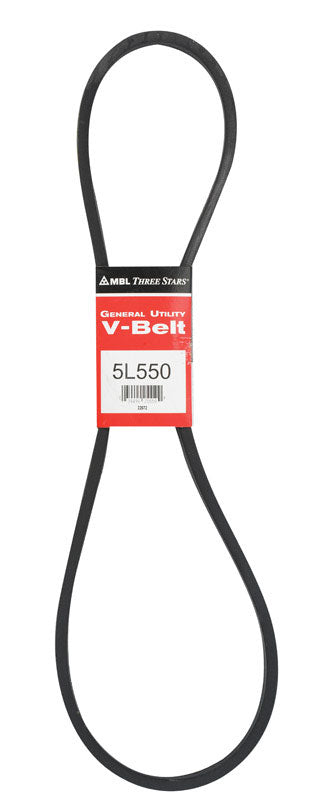 MITSUBOSHI - Mitsuboshi FHP 5L550 Standard General Utility V-Belt 0.63 in. W X 55 in. L For Fractional Horsepower
