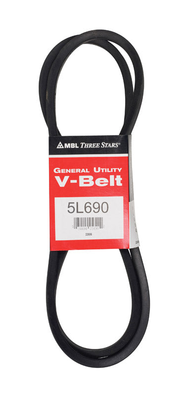 MITSUBOSHI - Mitsuboshi FHP 5L690 Standard General Utility V-Belt 0.63 in. W X 69 in. L For Fractional Horsepower