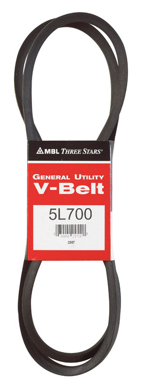 MITSUBOSHI - Mitsuboshi FHP 5L700 Standard General Utility V-Belt 0.63 in. W X 70 in. L For Fractional Horsepower