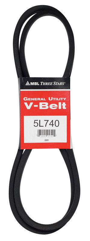 MITSUBOSHI - Mitsuboshi FHP 5L740 Standard General Utility V-Belt 0.63 in. W X 74 in. L For Fractional Horsepower