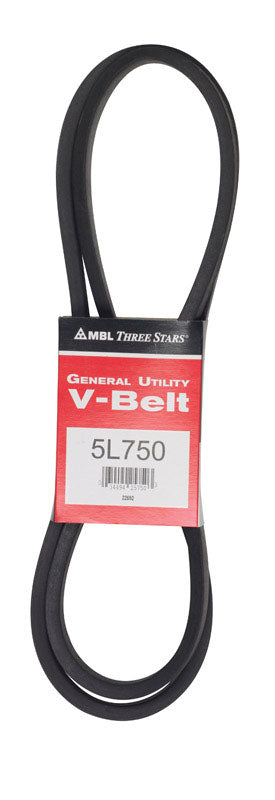 MITSUBOSHI - Mitsuboshi FHP 5L750 Standard General Utility V-Belt 0.63 in. W X 75 in. L For Fractional Horsepower