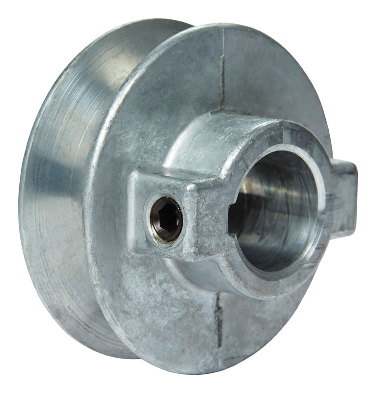 CHICAGO DIE CAST - Chicago Die Cast 2 1/4 in. D Zinc Single V Grooved Pulley [225A7]