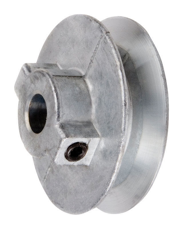 CHICAGO DIE CAST - Chicago Die Cast 2 1/2 in. D Zinc Single V Grooved Pulley [250A7]