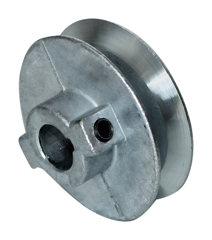 CHICAGO DIE CAST - Chicago Die Cast 5 in. D Zinc Single V Grooved Pulley [500A6]