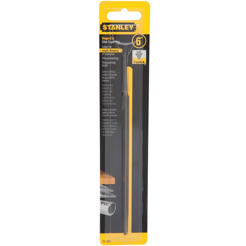 STANLEY TOOLS - Stanley 6 in. L X 1 in. W Single Cut Slim Taper File 1 pc