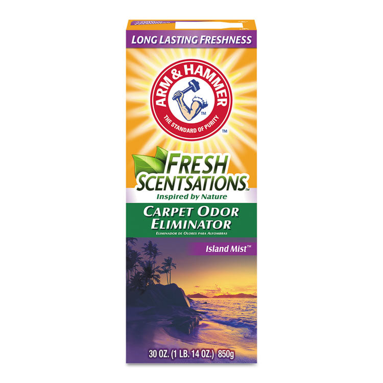 Arm & Hammer - Fresh Scentsations Carpet Odor Eliminator, Island Mist, 30 oz Box, 6/Carton