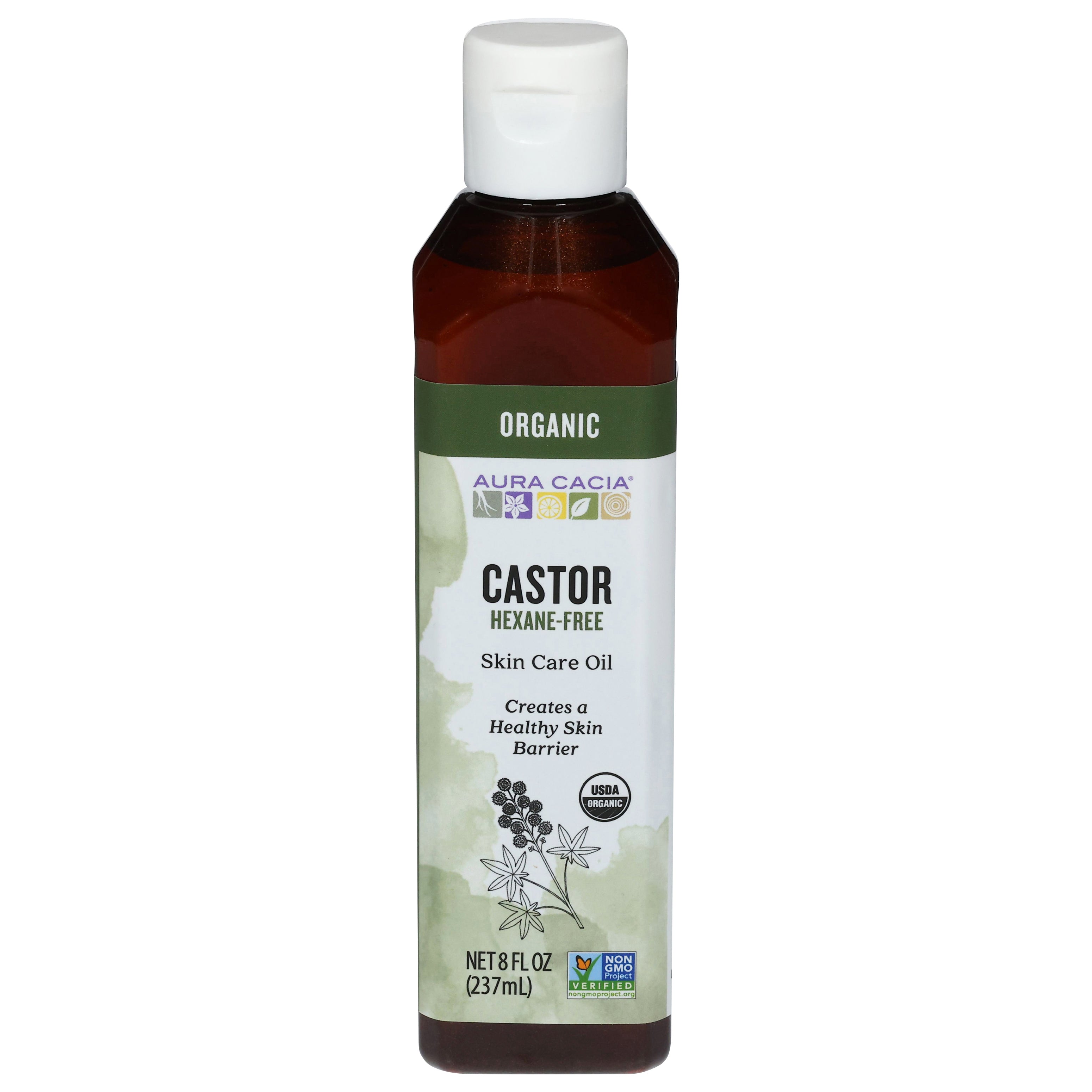 Aura Cacia Organic Hexane-Free Castor Skin Care Oil 8 fl oz - Case of 1