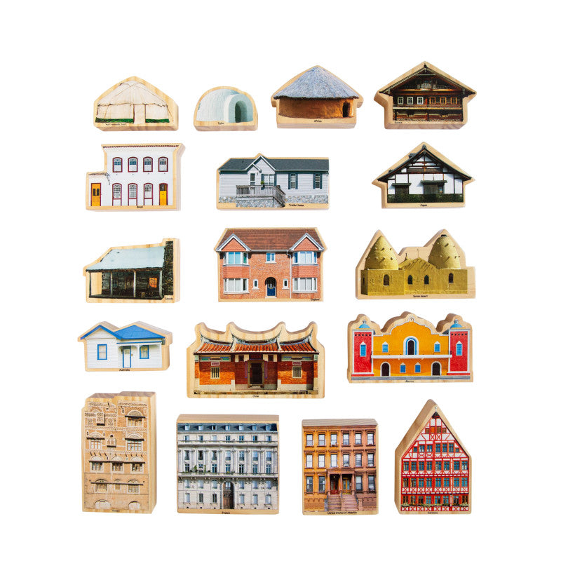 THE FRECKLED FROG - Where I Live? Wooden Blocks - Set of 17 - Ages 1+
