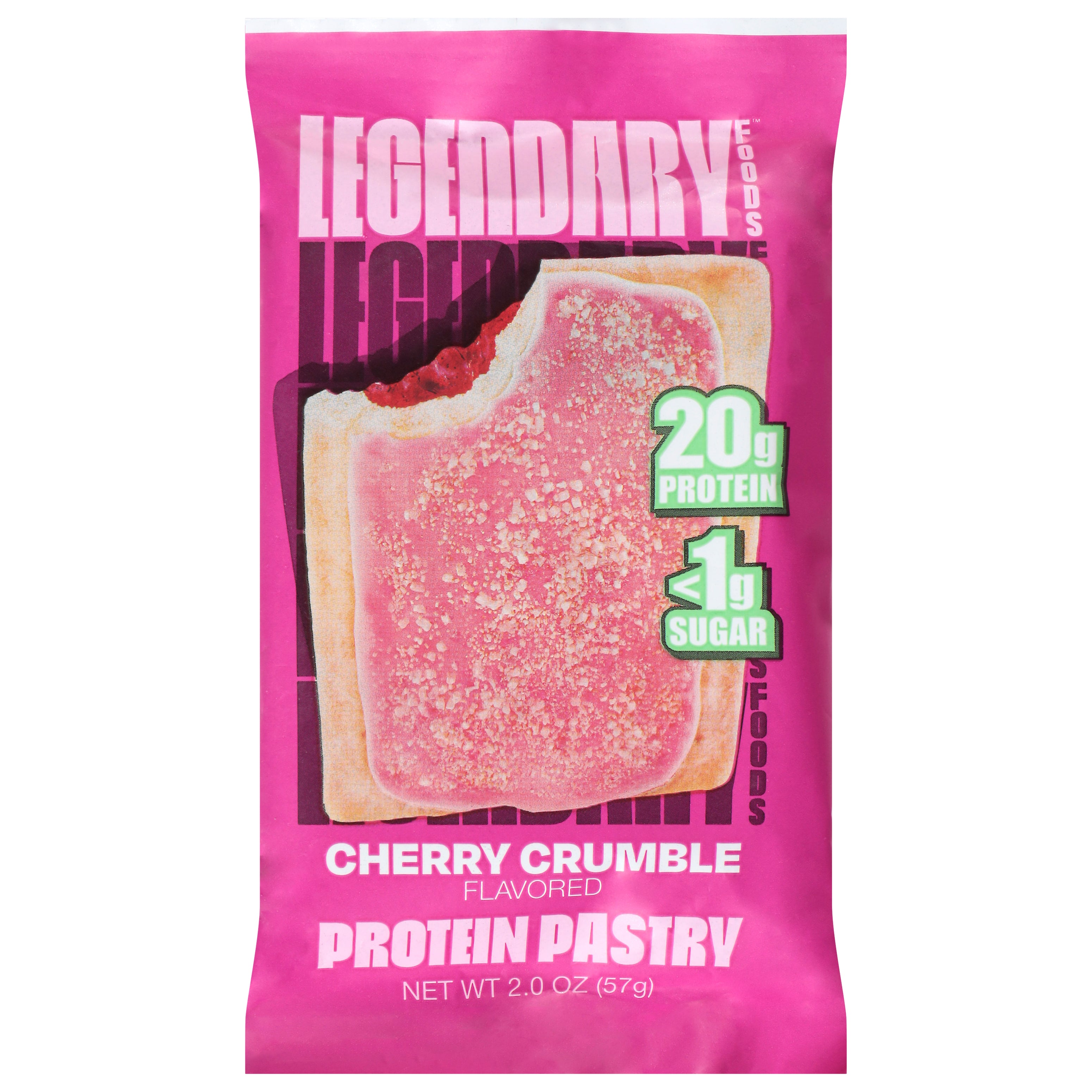 Legendary Foods Cherry Crumble Protein Pastry 2.0 oz - Case of 10
