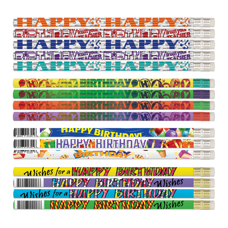 MUSGRAVE PENCIL COMPANY - Teacher Birthday Pencils Assortment, Pack of 144