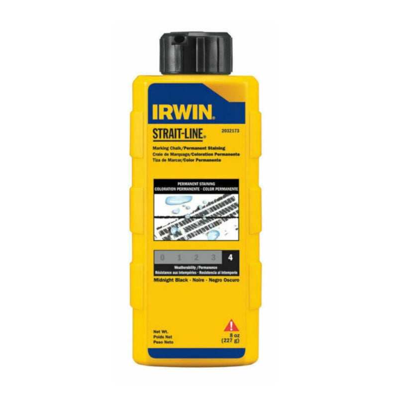 STRAIT-LINE - Irwin Strait-Line 6 oz Permanent Marking Chalk Midnight Black 1 pk
