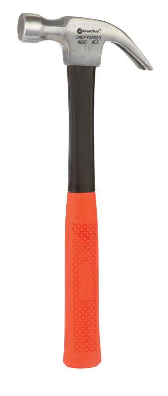 GREAT NECK - Great Neck 8 oz Milled Face Curved Claw Hammer Fiberglass Handle