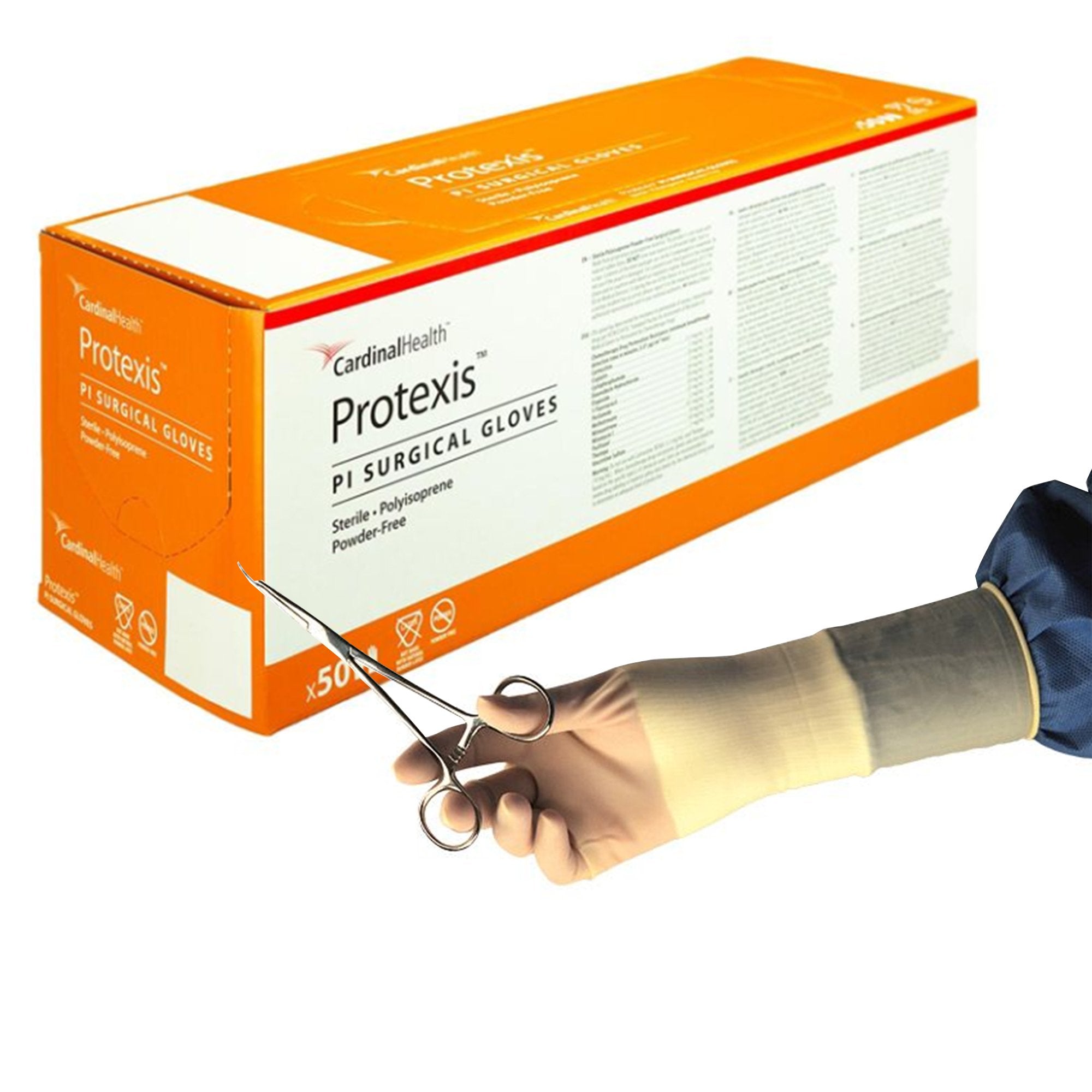 Cardinal - Surgical Glove Protexis™ PI Size 7 Sterile Polyisoprene Standard Cuff Length Smooth Ivory Chemo Tested [50/BX]
