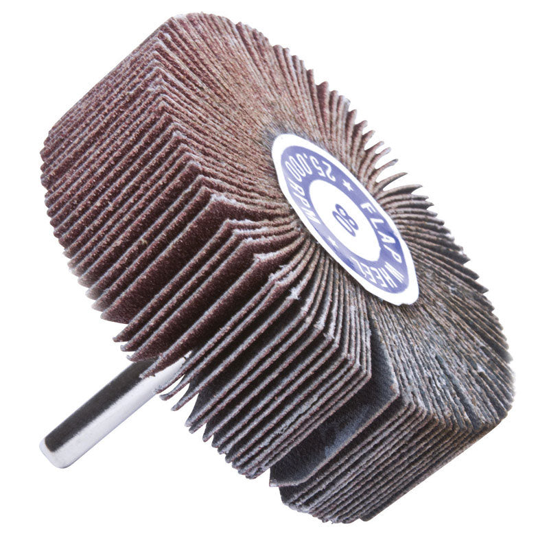 FORNEY - Forney 3 in. D X 1/4 in. Aluminum Oxide Flap Wheel 80 Grit 1 pc