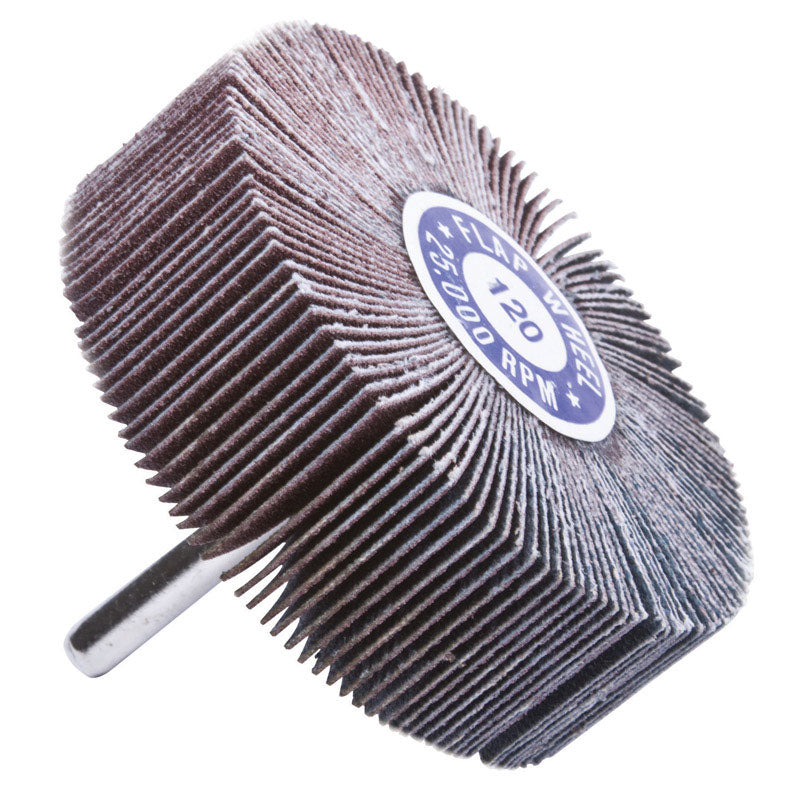 FORNEY - Forney 3 in. D X 1/4 in. Aluminum Oxide Flap Wheel 120 Grit 1 pc