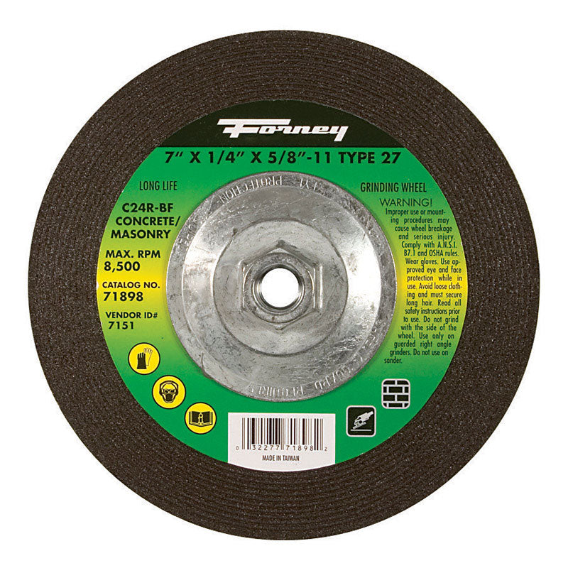 FORNEY - Forney 7 in. D X 5/8 in. in. Masonry Grinding Wheel