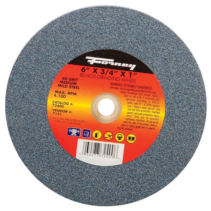 FORNEY - Forney 6 in. D X 1 in. in. Bench Grinding Wheel [72400]