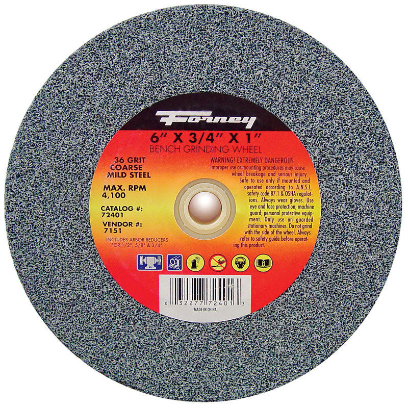 FORNEY - Forney 6 in. D X 1 in. in. Bench Grinding Wheel [72401]