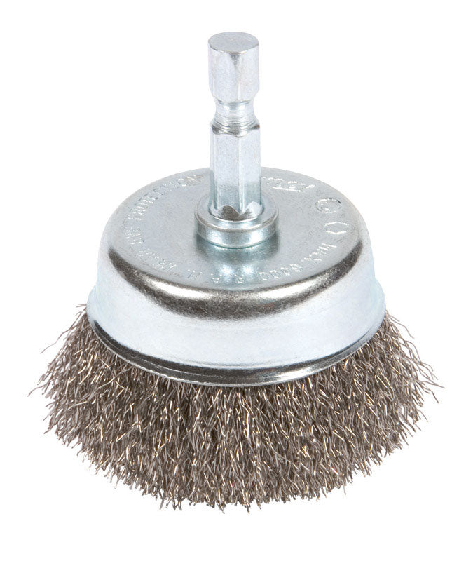 FORNEY - Forney 3 in. D X 1/4 in. Fine Steel Crimped Wire Cup Brush 6000 rpm 1 pc