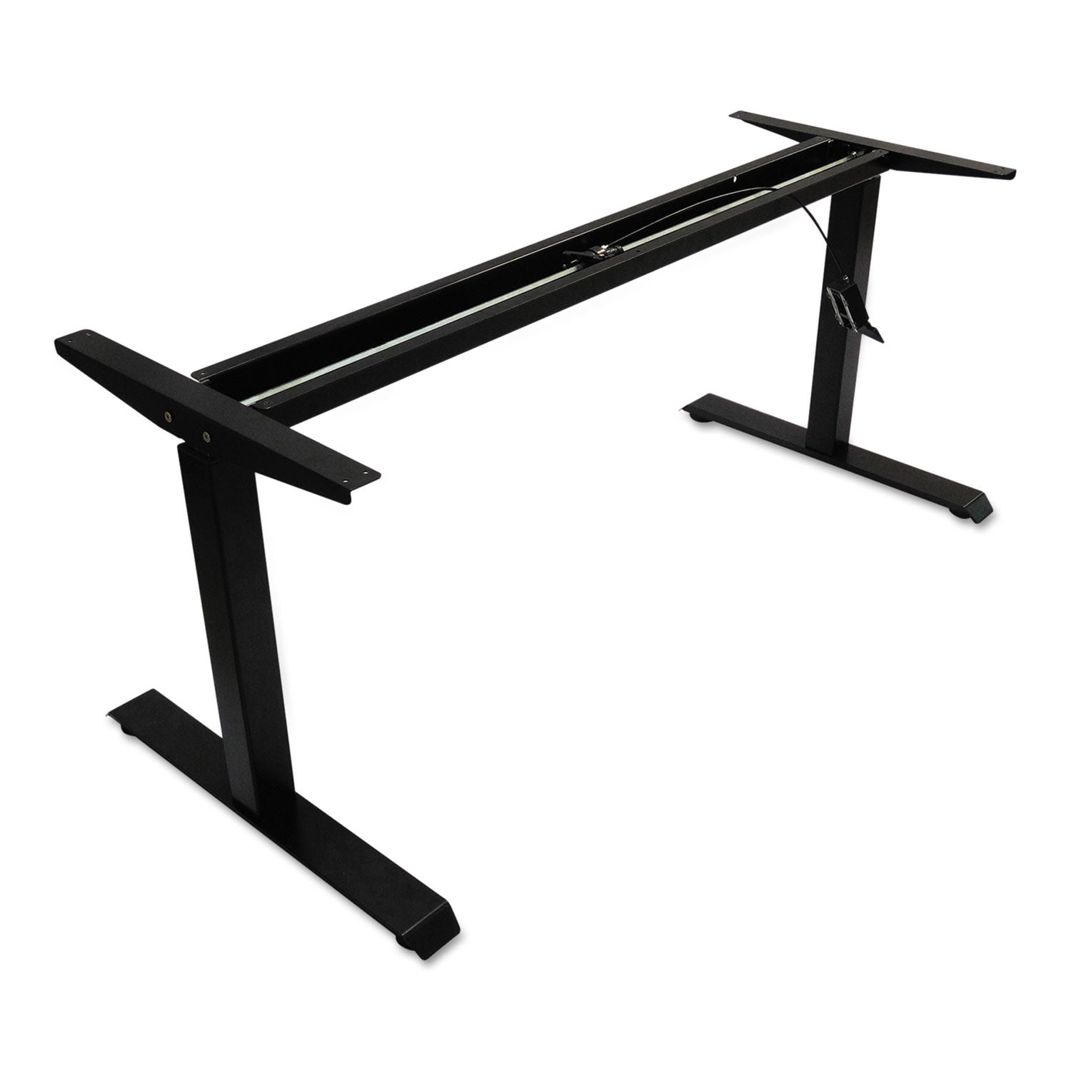 Alera AdaptivErgo Sit-Stand Pneumatic Height-Adjustable Table Base, 59.06" x 28.35" x 26.18" to 39.57", Black