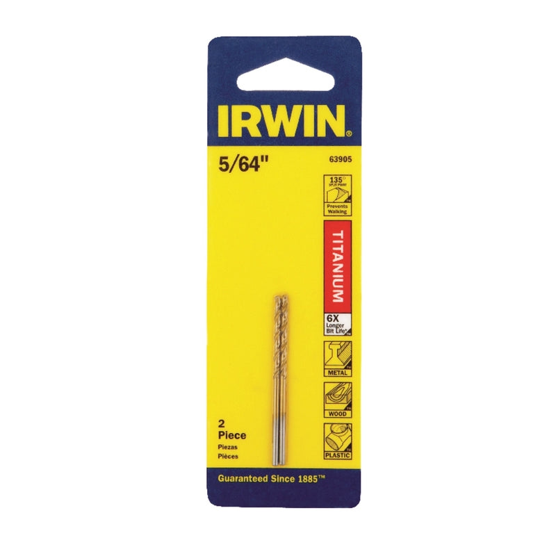 IRWIN TOOLS - Irwin 5/64 in. X 2 in. L High Speed Steel Drill Bit Set Straight Shank 2 pc [63905]