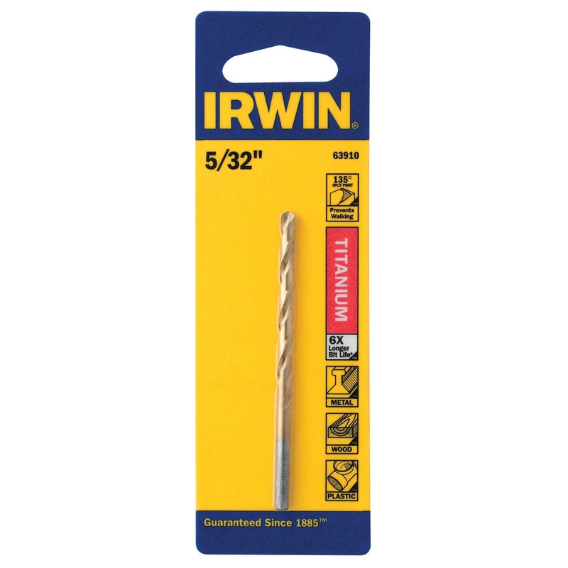 IRWIN TOOLS - Irwin 5/32 in. X 3-1/8 in. L High Speed Steel Drill Bit Straight Shank 1 pc [63910]