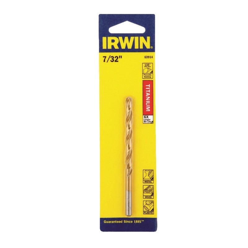 IRWIN TOOLS - Irwin 7/32 in. X 3-3/4 in. L High Speed Steel Drill Bit Straight Shank 1 pc [63914]