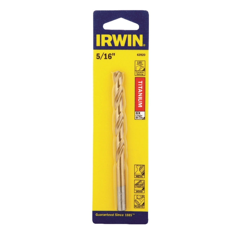IRWIN TOOLS - Irwin 5/16 in. X 4-1/2 in. L High Speed Steel Drill Bit Straight Shank 1 pc [63920]