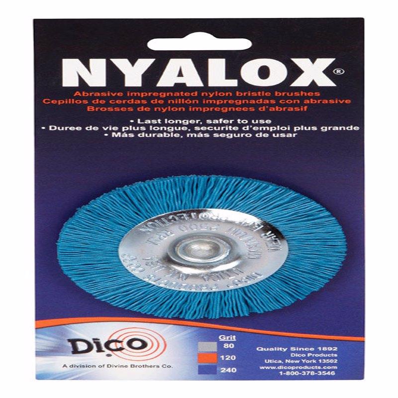 DICO - Dico 3 in. Fine Crimped Mandrel Mounted Wheel Brush Nylon 2500 rpm 1 pc