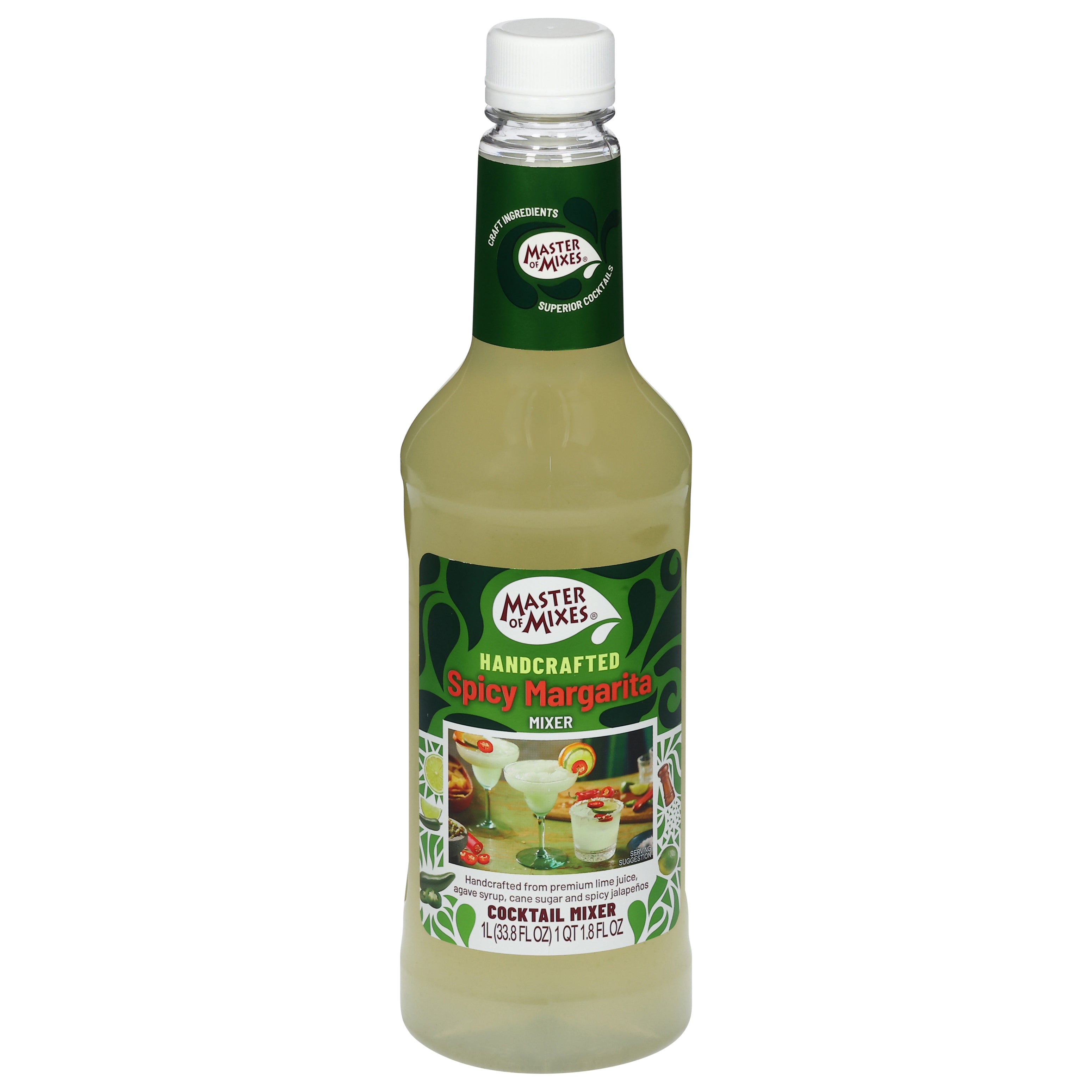 Master of Mixes Handcrafted Spicy Margarita Cocktail Mixer 33.8 fl oz - Case of 12