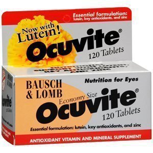 Bausch & Lomb - Multivitamin Supplement Ocuvite® Vitamin A / Vitamin E / Ascorbic Acid / Lutein 1,000 IU - 60 IU - 200 mg - 2 mg Strength Tablet 120 per Bottle [1/BT]