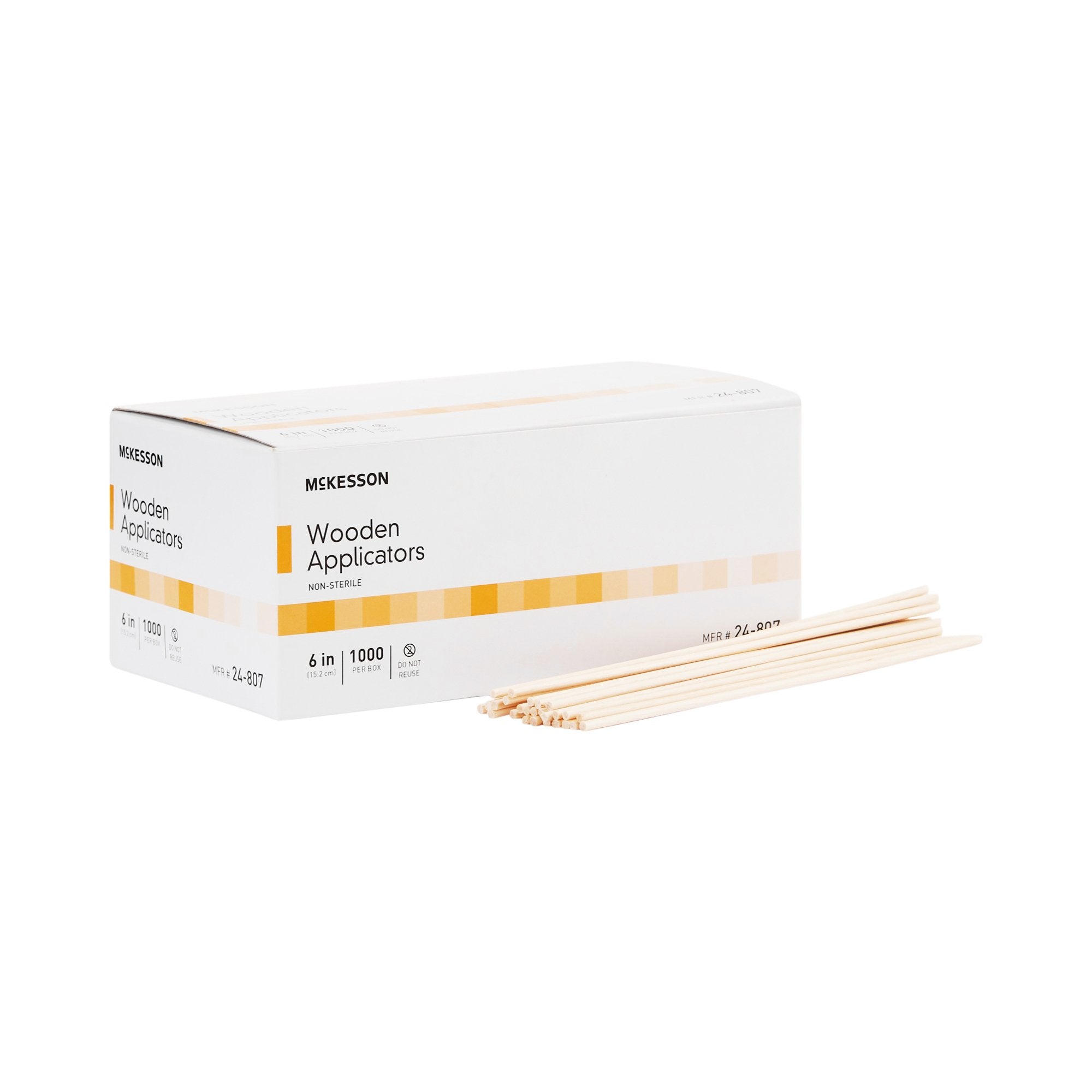 McKesson Brand - Applicator Stick McKesson Without Tip Wood Shaft 6 Inch NonSterile 1000 per Pack [1000/BX]