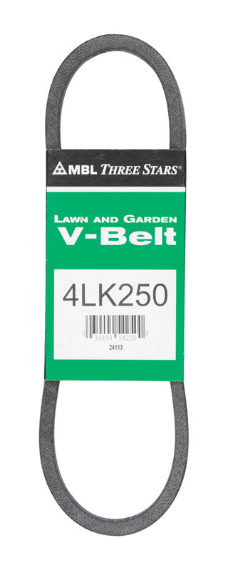 MITSUBOSHI - Mitsuboshi Super KB 4LK250 V-Belt 0.5 in. W X 25 in. L For Riding Mowers