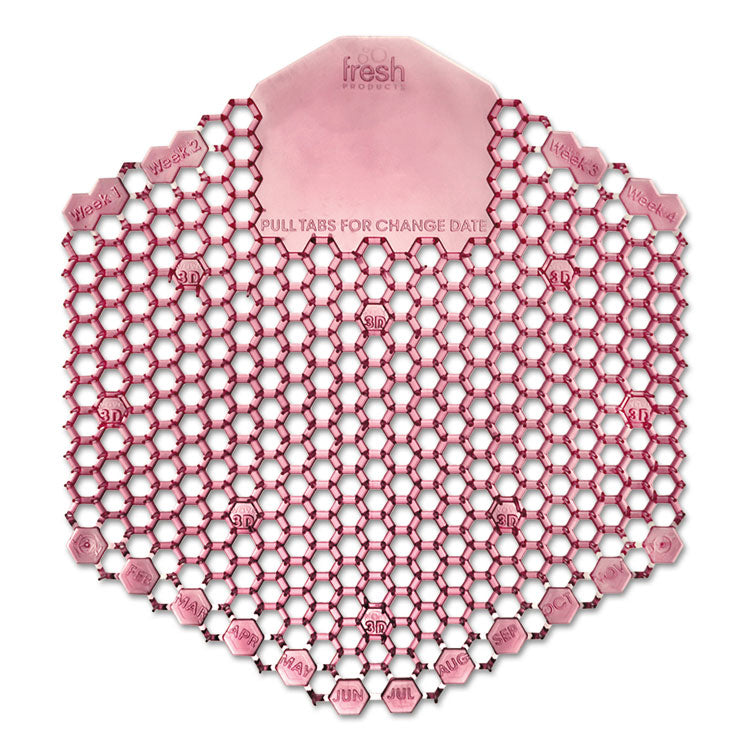 Fresh Products - Wave 3D Urinal Deodorizer Screen, Spiced Apple Scent, Red, 10/Box
