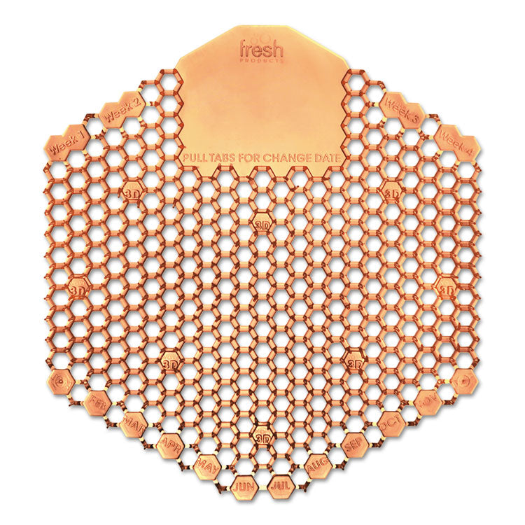 Fresh Products - Wave 3D Urinal Deodorizer Screen, Mango Scent, Orange, 10/Box