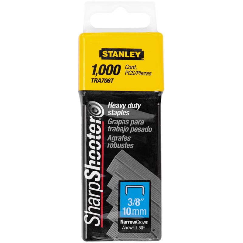STANLEY - Stanley Sharp Shooter 27/64 in. W X 3/8 in. L Narrow Crown Heavy Duty Staples 1000 pk