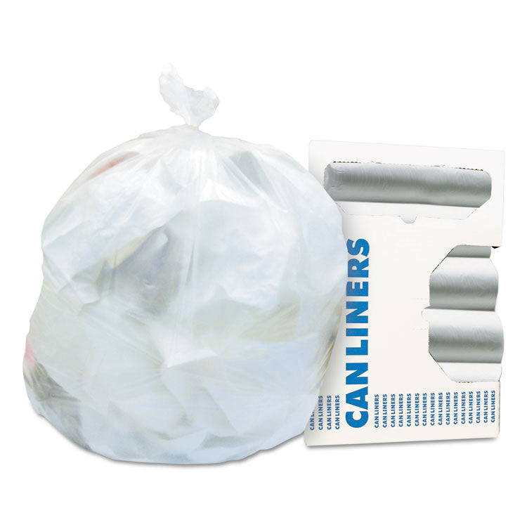 Heritage - High-Density Waste Can Liners, 30 gal, 10 microns, 30" x 37", Natural, 500/Carton