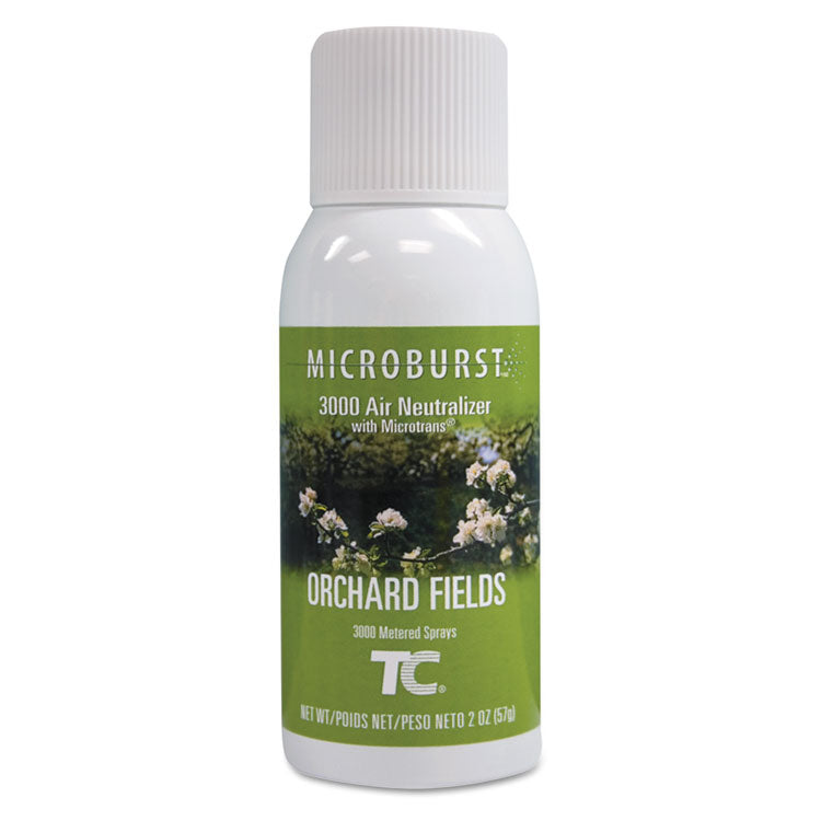 Rubbermaid Commercial - Microburst 3000 Refill, Orchard Fields, 2 oz Aerosol Spray, 12/Carton