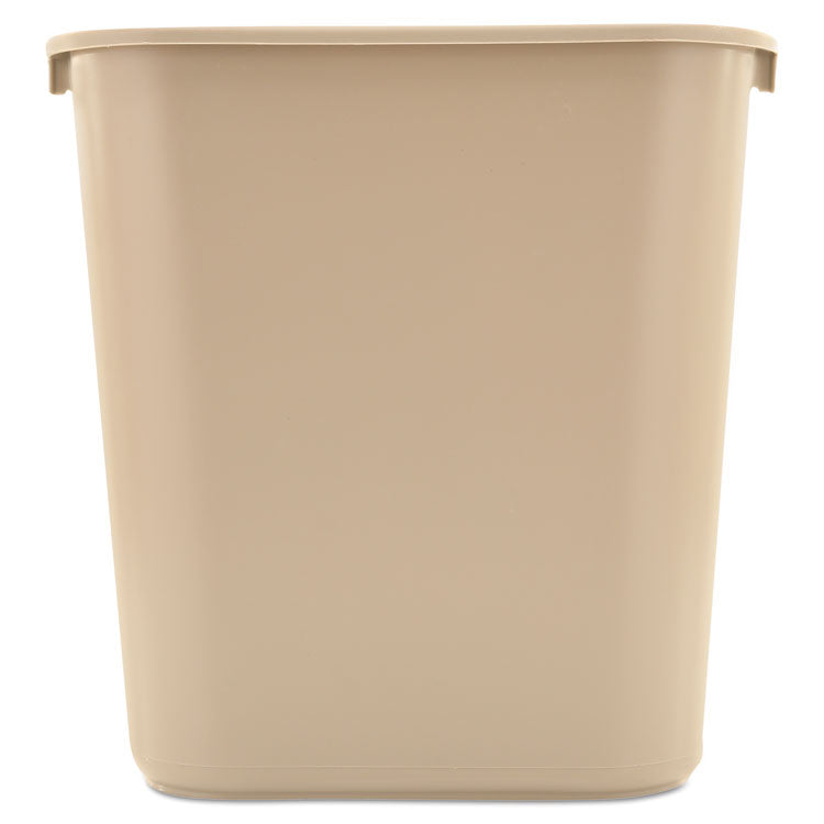 Rubbermaid Commercial - Deskside Plastic Wastebasket, 7 gal, Plastic, Beige