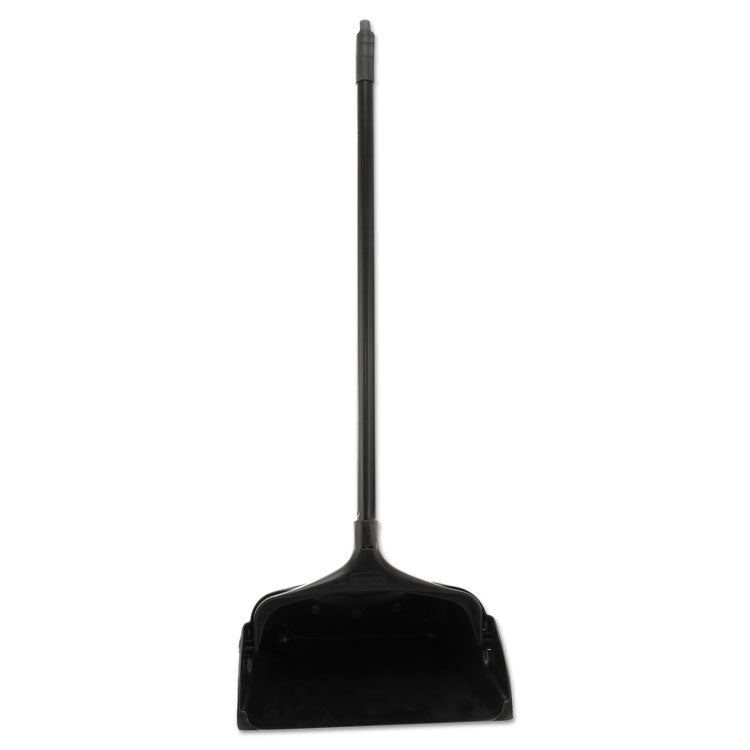 Rubbermaid Commercial - Lobby Pro Upright Dustpan with Wheels, 12.5w x 37h, Polypropylene with Vinyl Coat, Black
