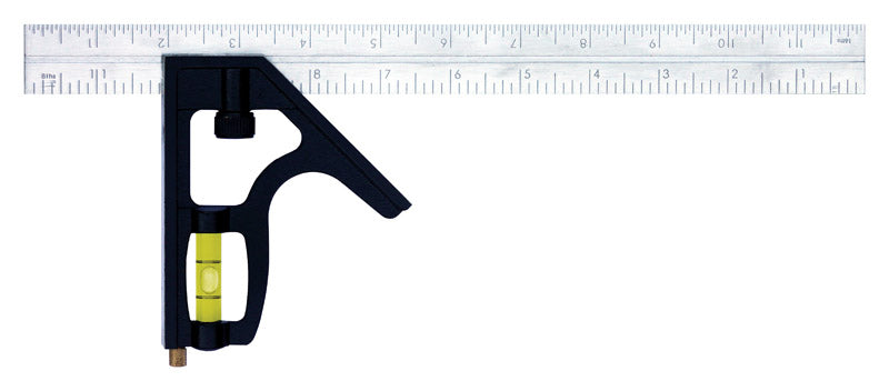 JOHNSON - Johnson 12 in. L X 4-3/4 in. H Stainless Steel Combination Square