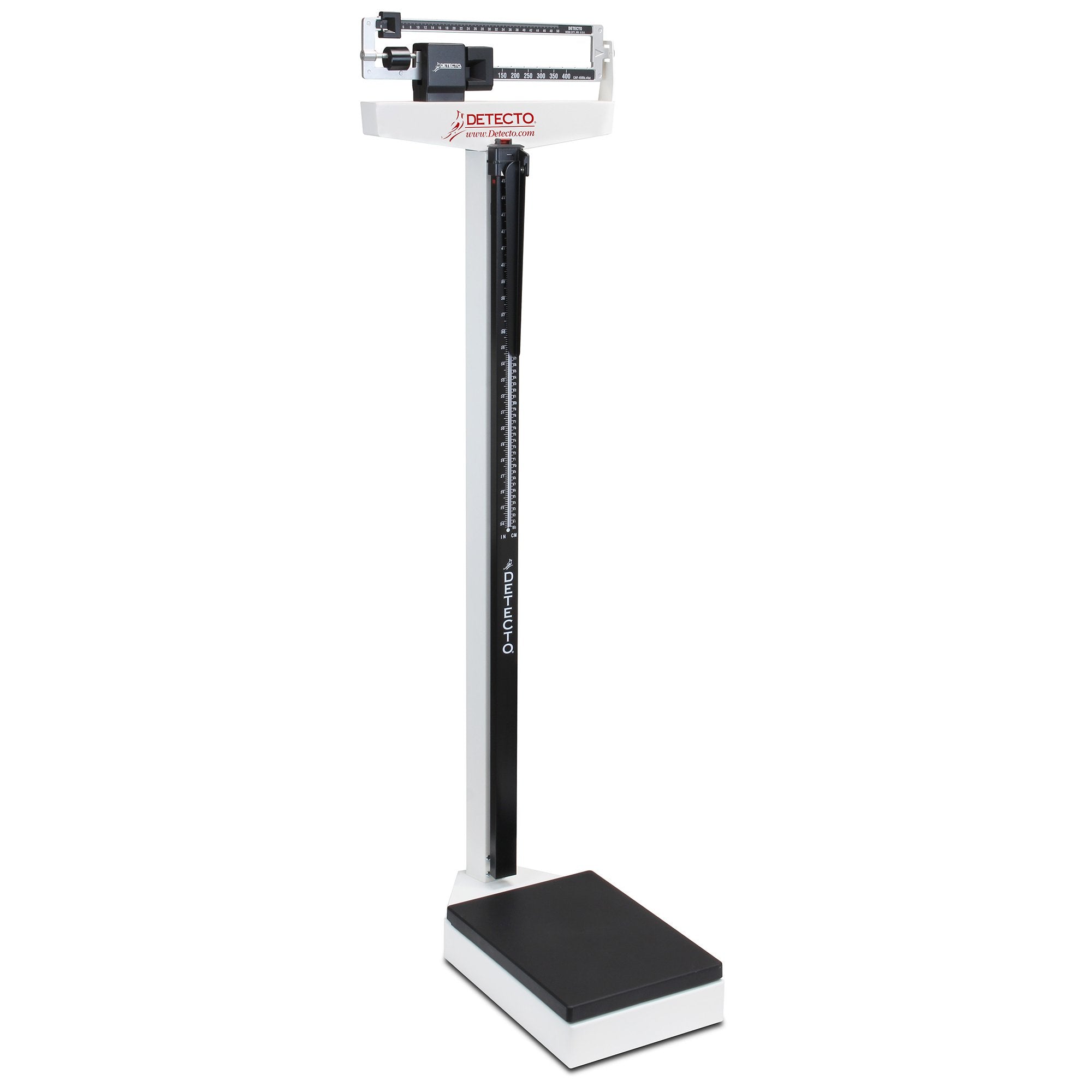 Detecto Scale - Physician Scale with Height Rod Detecto® Balance Beam Display 400 lbs. / 181 kg Capacity White Analog [1/EA]