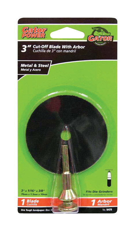 GATOR - Gator 3 in. D X 3/8 in. Aluminum Oxide Metal Cut-Off Blade 1 pc