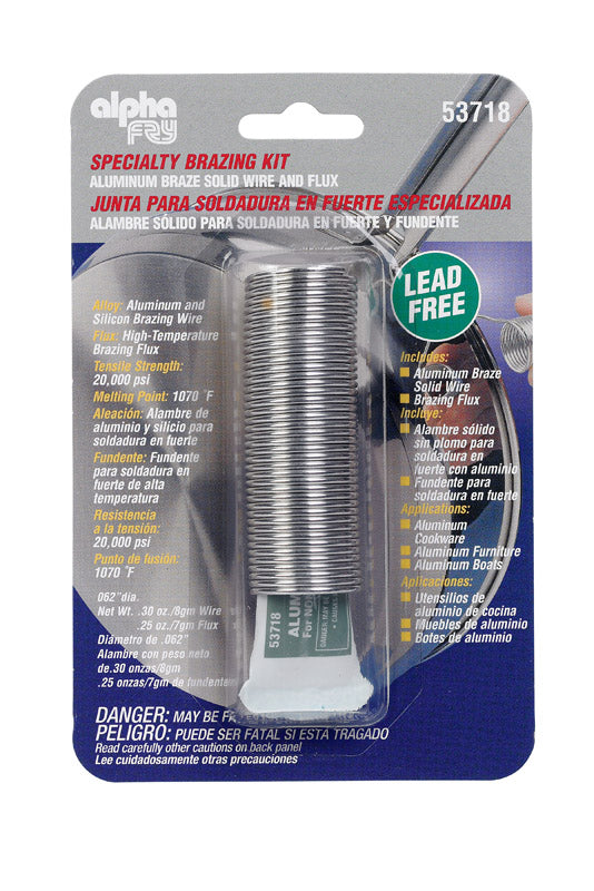 ALPHA FRY - Alpha Fry 0.3 oz Lead-Free Specialty Brazing Kit 0.062 in. D 1 pc
