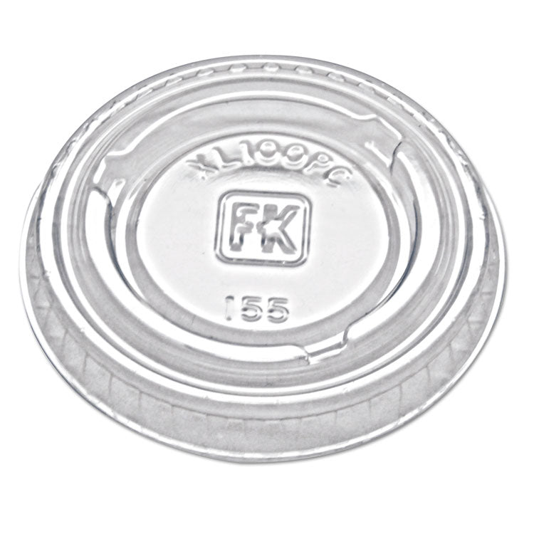 Fabri-Kal - Portion Cup Lids, Fits 0.75 oz to 1 oz Portion Cups, Clear, 2,500/Carton