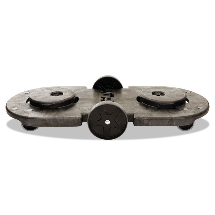 Rubbermaid Commercial - Tandem Dolly, Two-Container, 300 lb Capacity, 20.25w x 45d x 8h, Black
