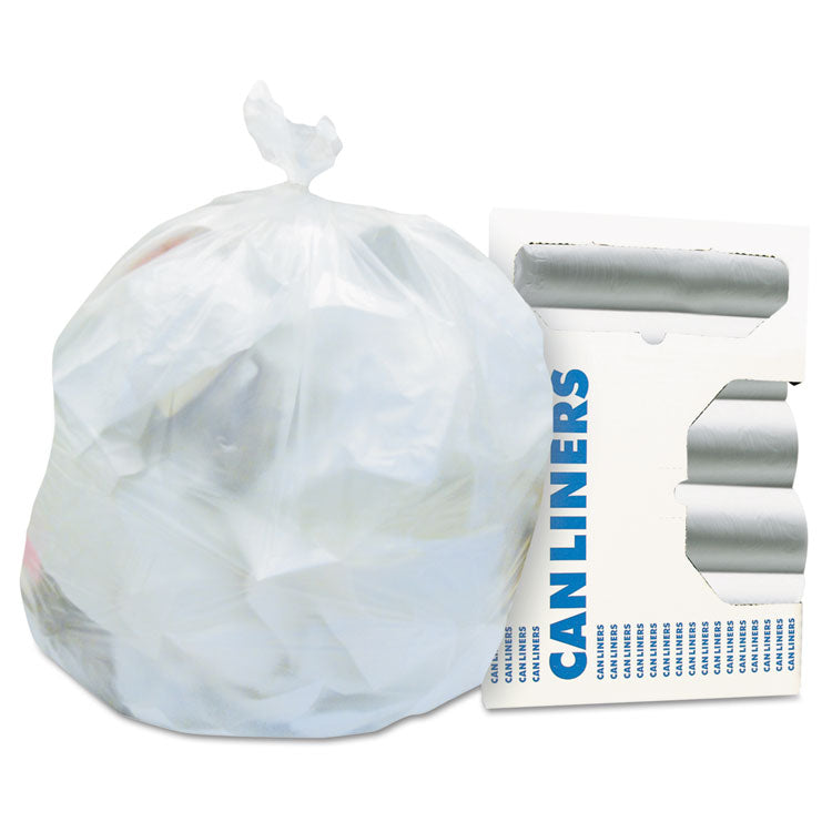 Heritage - High-Density Waste Can Liners, 10 gal, 8 microns, 24" x 24", Natural, 1,000/Carton