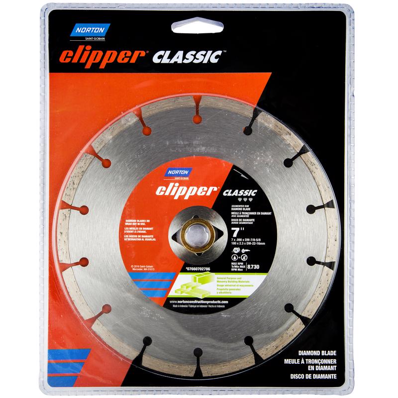 NORTON - Norton Clipper 7 in. D X 5/8 and 7/8 in. Diamond Segmented Rim Saw Blade 14 teeth 1 pk